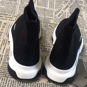 Balenciaga Speed Clear Sole Trainers Sneaker Shoes Black Transparent Sock 40